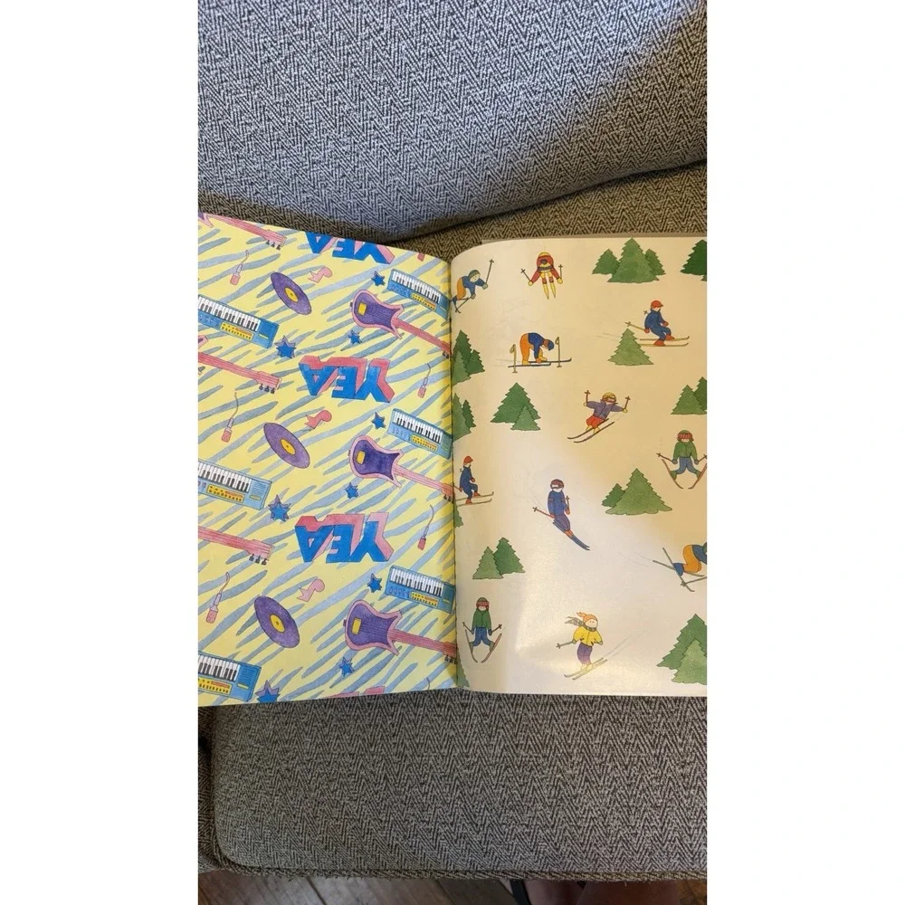 Vintage Wrapping Paper 1989 Super Wraps for Kids by Clair Moritz Y2K